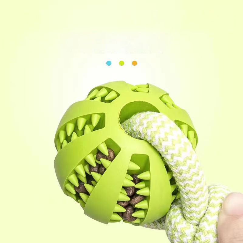 Hundespielzeug – Leckspielzeug & Interaktive Bälle aus Hanfseil und Gummi für kleine Hunde, kaubeständig, zur Zahnreinigung und Spielspaß für Welpen und Hunde