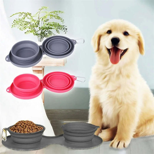 make your pet happy | Faltbare Doppel-Futterschüssel aus Silikon