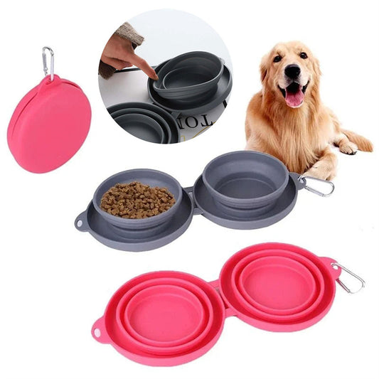 make your pet happy | Faltbare Doppel-Futterschüssel aus Silikon