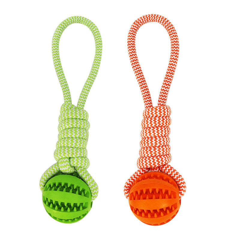 Hundespielzeug – Leckspielzeug & Interaktive Bälle aus Hanfseil und Gummi für kleine Hunde, kaubeständig, zur Zahnreinigung und Spielspaß für Welpen und Hunde
