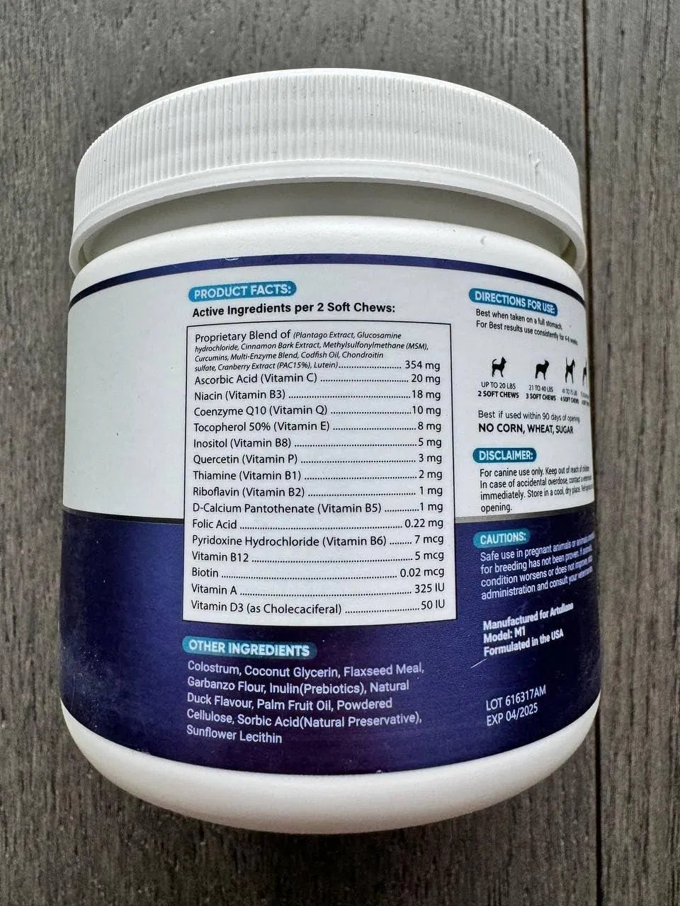 Multivitamin-Kaubonbons für Hunde mit Glucosamin – 20-in-1 Vitamine & Ergänzungen für Welpen, erwachsene Hunde & Senioren – Unterstützung für Gelenke, Immunsystem, Beweglichkeit, Haut & Fell – 120 Stück