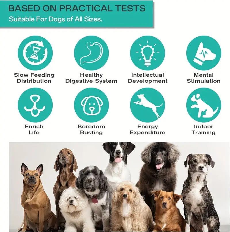 Interaktives Hunde-Spielzeug mit verstellbarem Leckerli-Spender – IQ-Training, Slow Feeder & Beschäftigungsspiel für Welpen und erwachsene Hunde