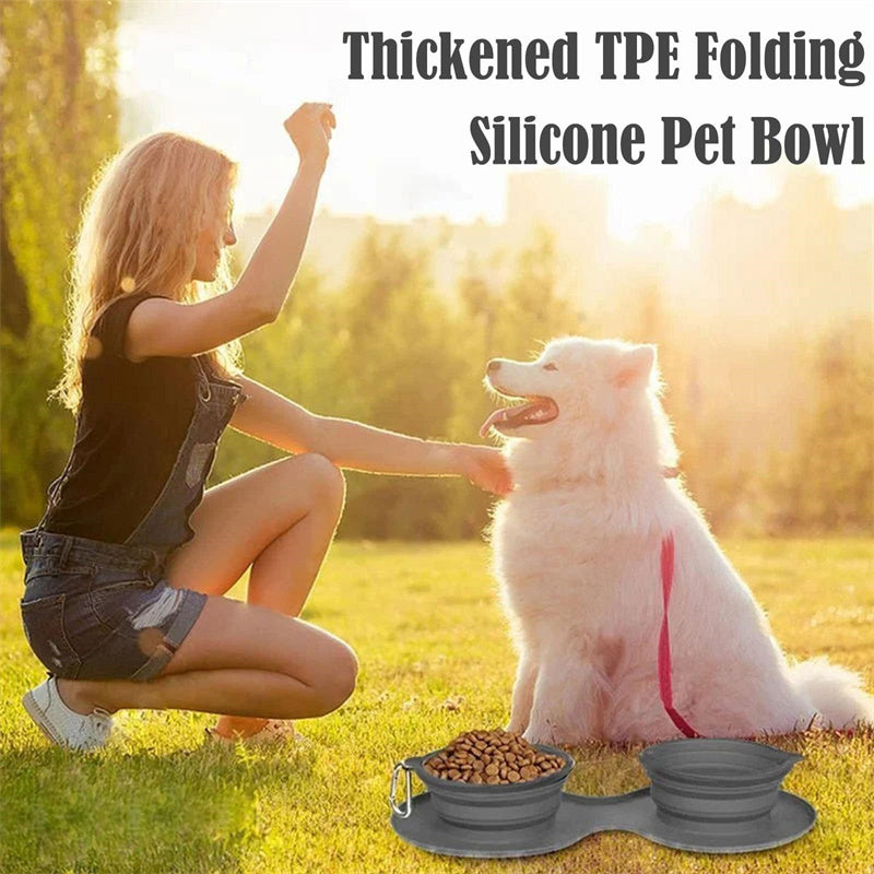 make your pet happy | Faltbare Doppel-Futterschüssel aus Silikon