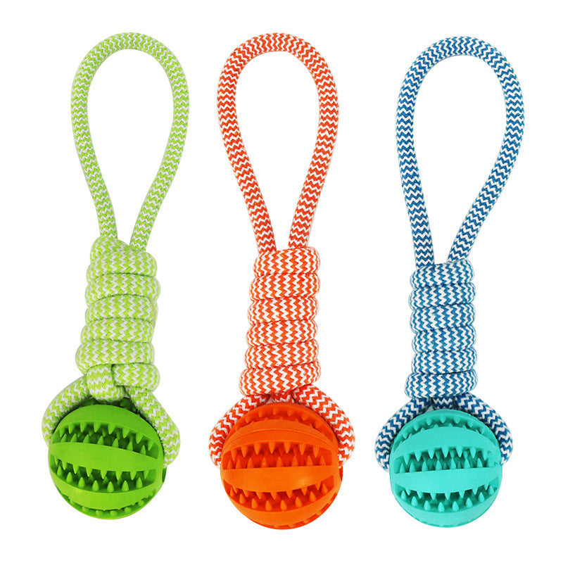 Hundespielzeug – Leckspielzeug & Interaktive Bälle aus Hanfseil und Gummi für kleine Hunde, kaubeständig, zur Zahnreinigung und Spielspaß für Welpen und Hunde