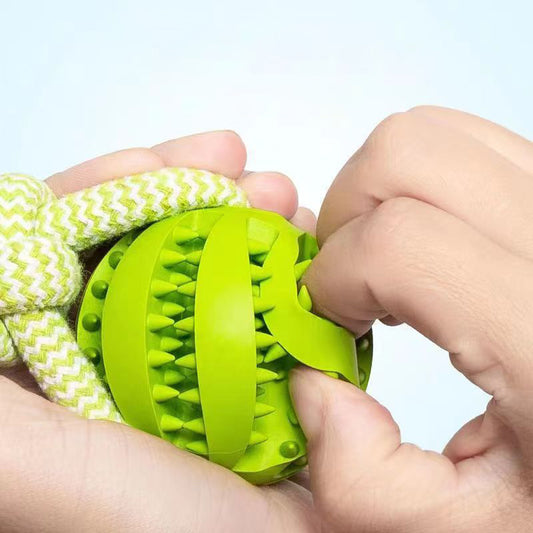 Hundespielzeug – Leckspielzeug & Interaktive Bälle aus Hanfseil und Gummi für kleine Hunde, kaubeständig, zur Zahnreinigung und Spielspaß für Welpen und Hunde