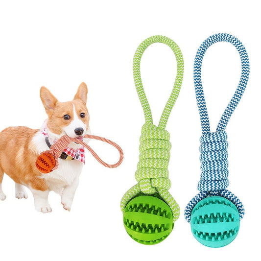 Hundespielzeug – Leckspielzeug & Interaktive Bälle aus Hanfseil und Gummi für kleine Hunde, kaubeständig, zur Zahnreinigung und Spielspaß für Welpen und Hunde