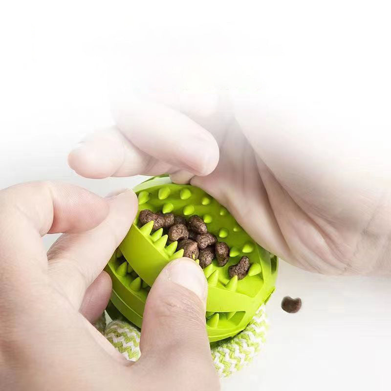 Hundespielzeug – Leckspielzeug & Interaktive Bälle aus Hanfseil und Gummi für kleine Hunde, kaubeständig, zur Zahnreinigung und Spielspaß für Welpen und Hunde