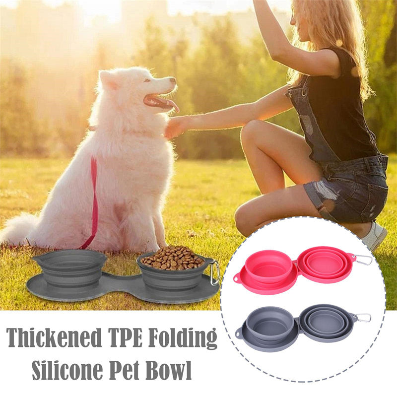make your pet happy | Faltbare Doppel-Futterschüssel aus Silikon