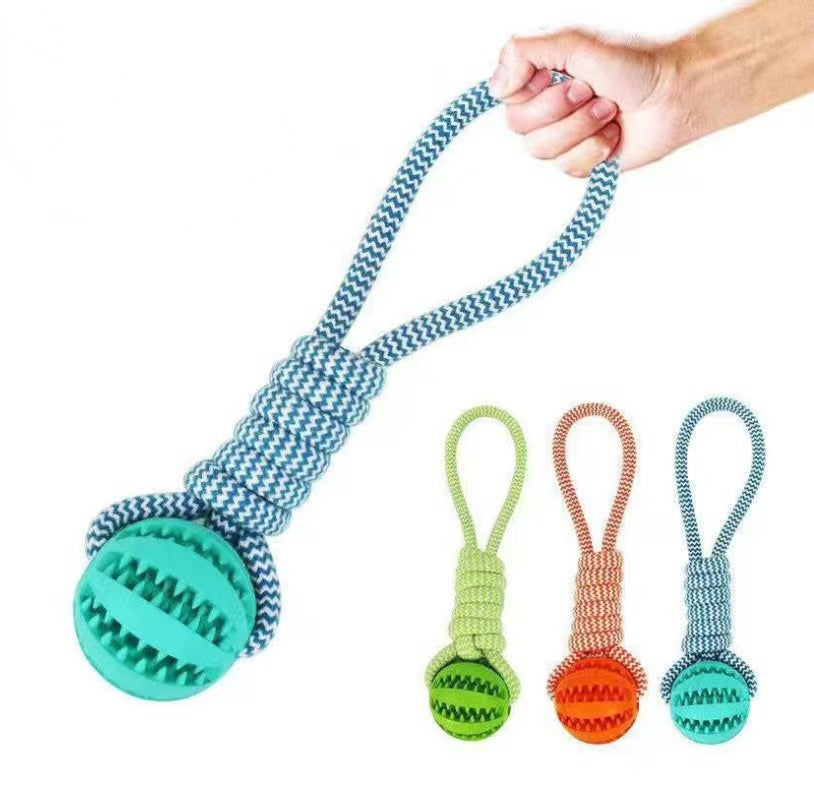 Hundespielzeug – Leckspielzeug & Interaktive Bälle aus Hanfseil und Gummi für kleine Hunde, kaubeständig, zur Zahnreinigung und Spielspaß für Welpen und Hunde