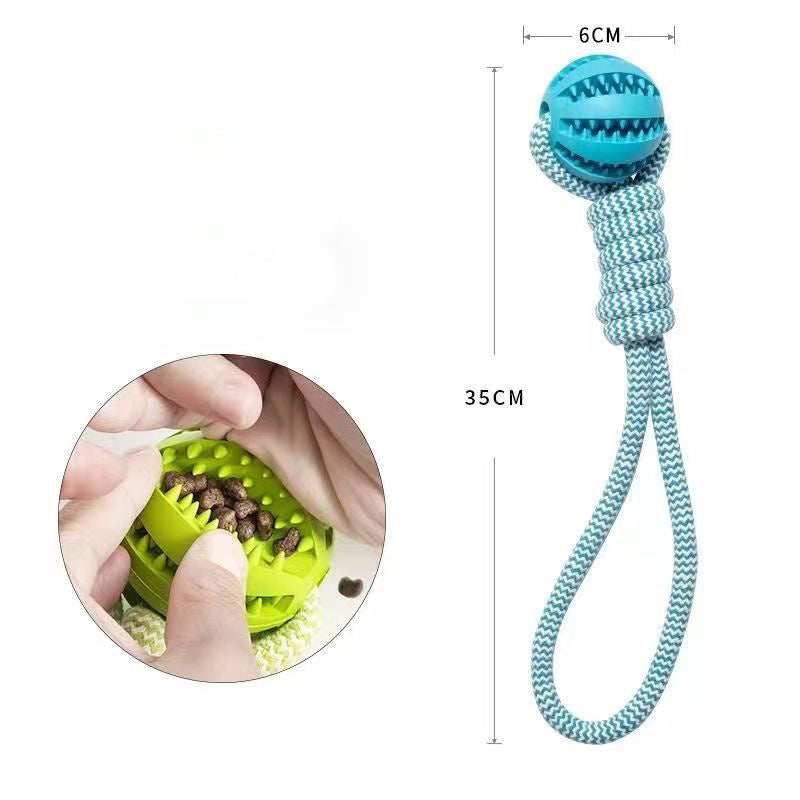 Hundespielzeug – Leckspielzeug & Interaktive Bälle aus Hanfseil und Gummi für kleine Hunde, kaubeständig, zur Zahnreinigung und Spielspaß für Welpen und Hunde